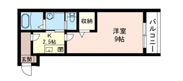 成田市並木町アパート(1K/1階)の間取り写真