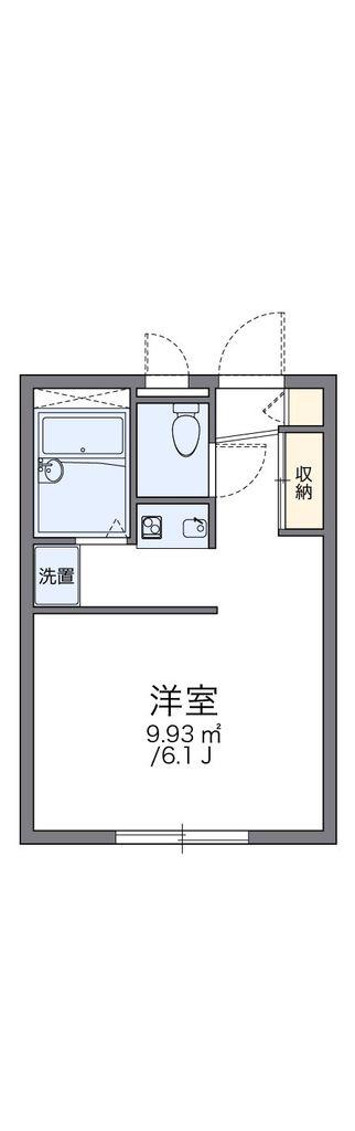 レオパレスクレール(1K/1階)の間取り写真