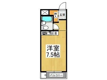 ドムス千代田(1K/1階)の間取り写真