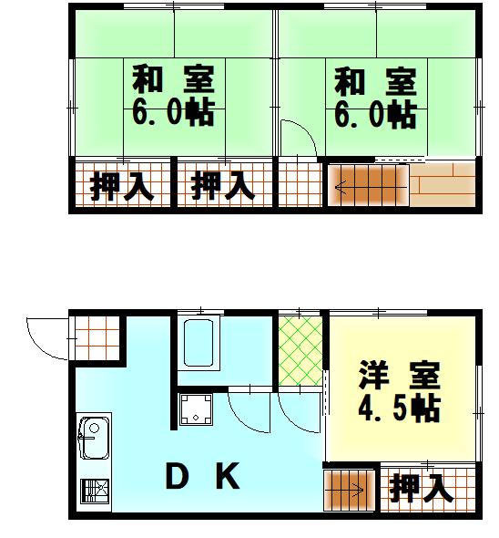 レント令和(3DK/1階)の間取り写真