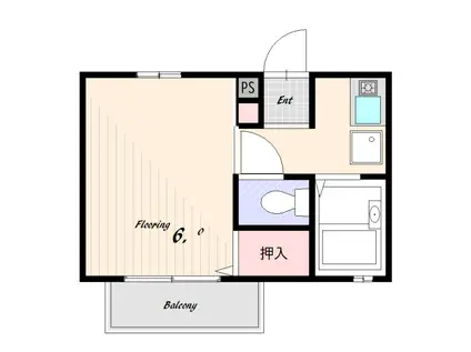 シティライフ須磨浦(1K/1階)の間取り写真