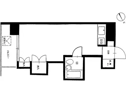 琴似パレスハイツ(ワンルーム/6階)の間取り写真