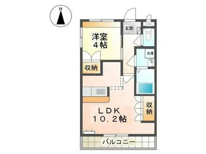 グランツベル(1LDK/1階)の間取り写真