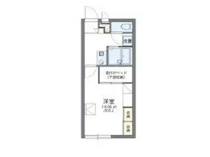 レオパレスリーベンII(1K/2階)の間取り写真