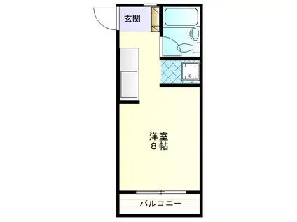 ニスクハイム(ワンルーム/2階)の間取り写真