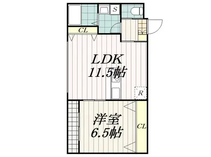 CASA RIVIERA(1LDK/1階)の間取り写真