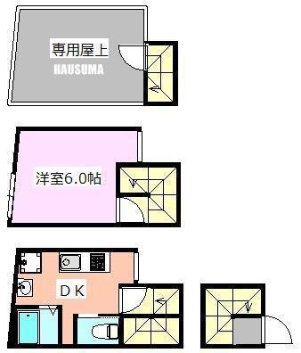 LAVATOWER(1DK/3階)の間取り写真