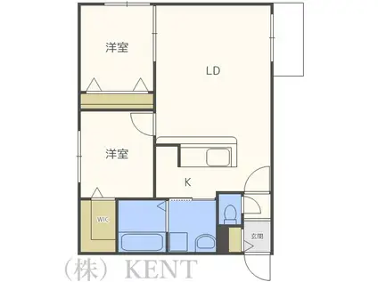PREMIER八軒東(2LDK/3階)の間取り写真