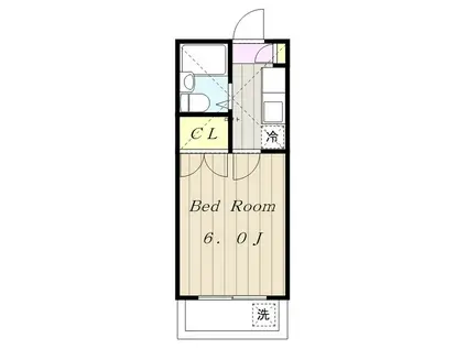 ユーズ・アーク(1K/1階)の間取り写真