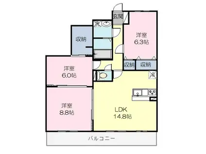 フォルテ(3LDK/11階)の間取り写真