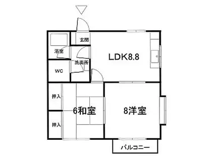 メゾン吉祥寺(2LDK/2階)の間取り写真