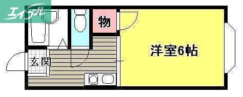 メゾンドM(ワンルーム/2階)の間取り写真