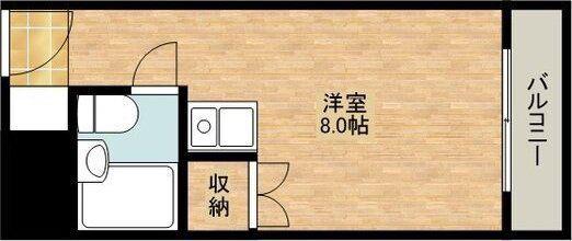ヴィラフェザント(1K/3階)の間取り写真