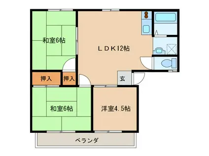 MKハイツ(3LDK/2階)の間取り写真