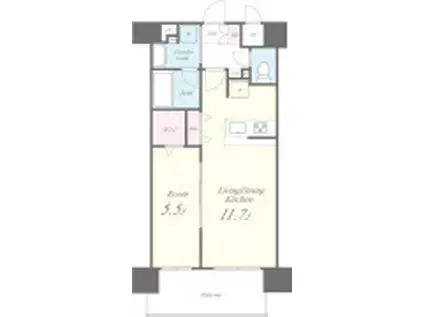 BALLON DOR KYOBASHI(1LDK/4階)の間取り写真