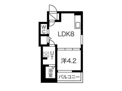 F ASECIA ATTIVOIII(1LDK/3階)の間取り写真