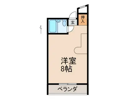 サンコープラザ南出島(ワンルーム/2階)の間取り写真