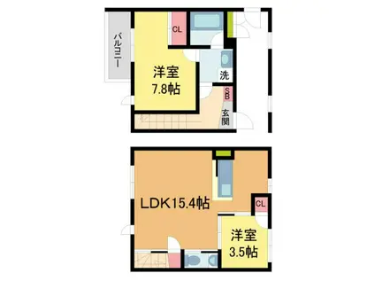 RA-ASHIYA(2LDK/1階)の間取り写真