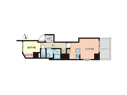 ALIKA曳舟II (1LDK/4階)の間取り写真