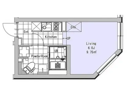 SOU高田馬場II(1K/3階)の間取り写真
