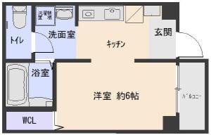 トラストアビコ(1K/4階)の間取り写真