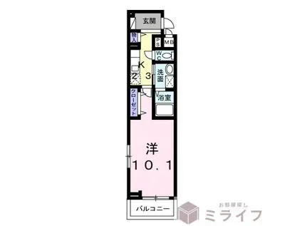 ココ シュシュ(1K/2階)の間取り写真