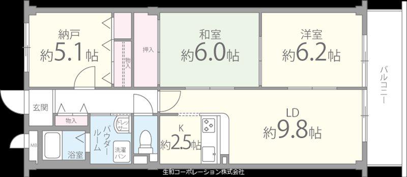 エスポワール21(2SLDK/2階)の間取り写真