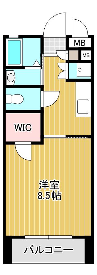 アクア清水(1K/1階)の間取り写真