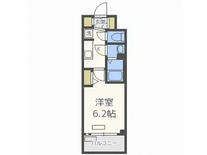 プレサンス OSAKA DOMECITYスクエア(1K/9階)の間取り写真