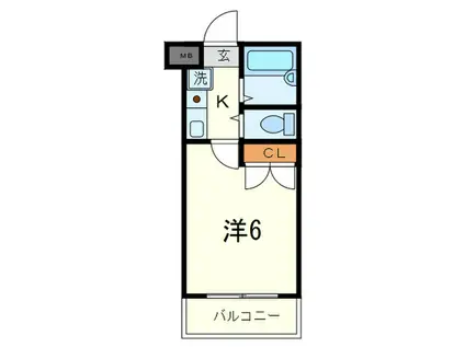 ルーク大石東(1K/3階)の間取り写真