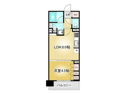 プレサンス ロジェ 名駅南(1LDK/5階)の間取り写真