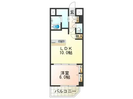 アドニス・アビコ(1LDK/5階)の間取り写真