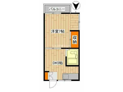 サンビレイ31(1DK/1階)の間取り写真