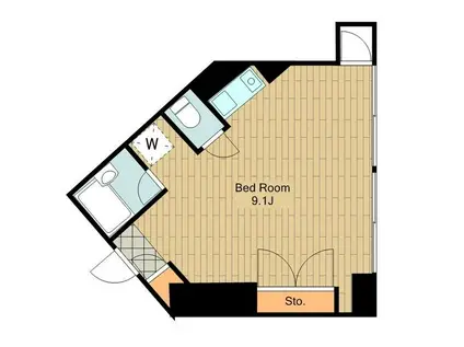 スリーエス国立(ワンルーム/2階)の間取り写真