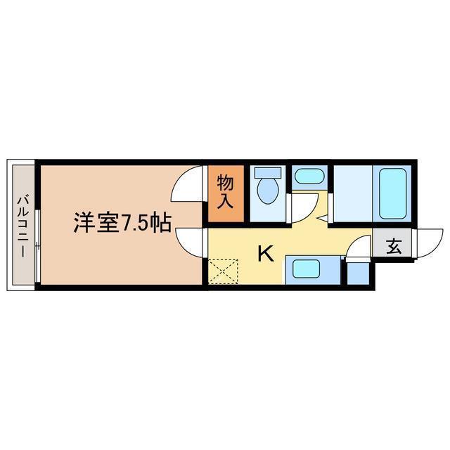 セレマメゾン(1K/1階)の間取り写真