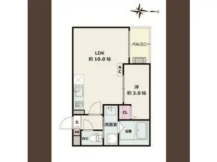 JACK ATSUTAKOSHINI(1LDK/1階)の間取り写真