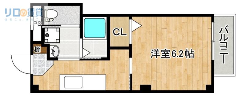 中央日進ビル(1K/3階)の間取り写真