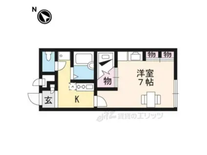 レオパレス桜宮(1K/2階)の間取り写真