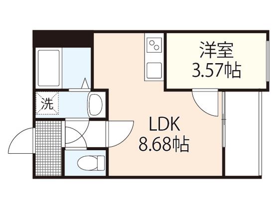 エフコート1(1LDK/2階)の間取り写真