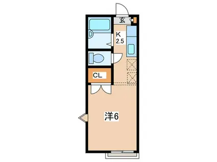 サニーヴィラ(1K/1階)の間取り写真