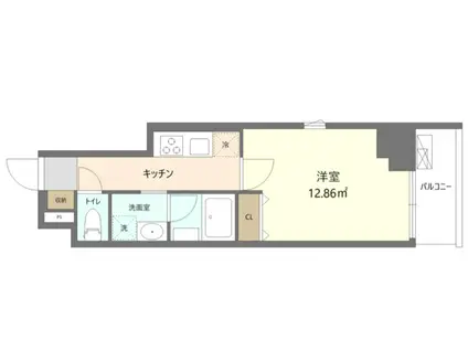 REFRAME5 早稲田(1K/3階)の間取り写真