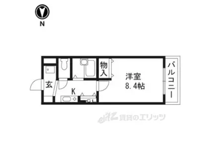 アイリスウエスト(1K/2階)の間取り写真