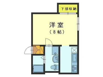 エレガンスコート上市I(ワンルーム/1階)の間取り写真