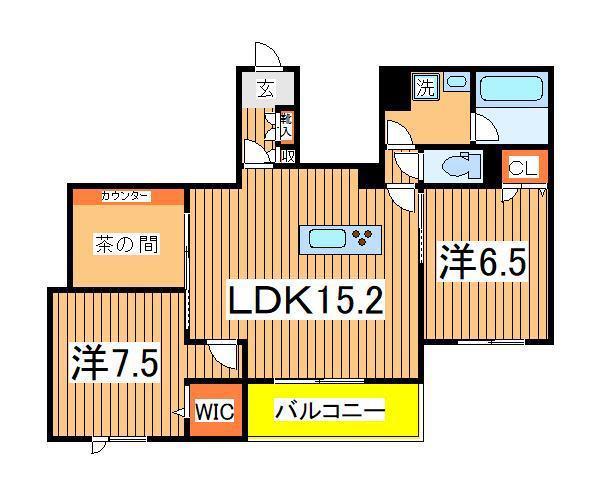 GRANDY VILLA OHTAKANOMORI Ⅱ(2LDK/3階)の間取り写真
