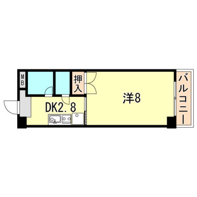 ときわ妙法寺レクラン(1K/1階)の間取り写真