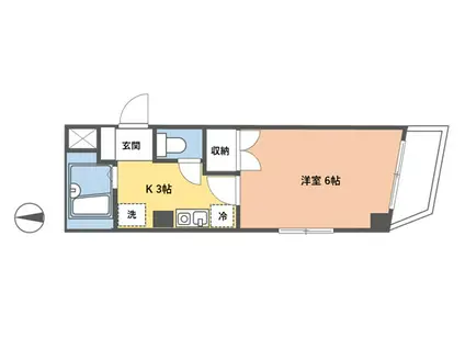 第三内藤ビル(1K/2階)の間取り写真