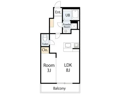 TJ RESIDENCE TOKOROZAWA(1LDK/1階)の間取り写真