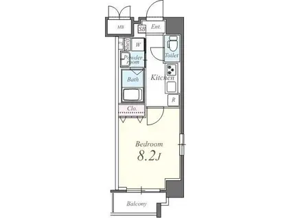 LA GLYCINE(1K/5階)の間取り写真