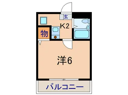 柳沢ハイツ(1K/5階)の間取り写真