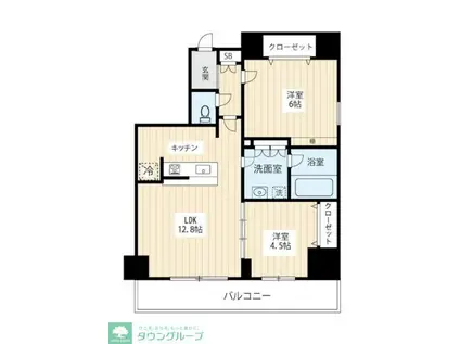 フュージョナル北綾瀬(2LDK/3階)の間取り写真